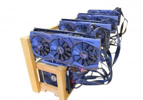 Майнинг ферма Asus VEGA 56 CPU Intel G3930/DDR3-4GB/Vega RX56*4/HDD 500Gb/1000W*2