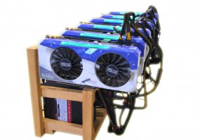 Майнинг ферма GTX 1080 CPU Intel G3930/DDR3-4GB/GTX 1080*6/HDD 500Gb/1000W*2