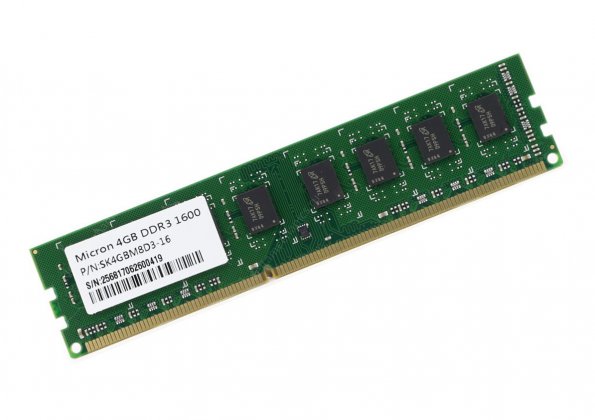 Модуль памяти DDR3 4Gb DDR3 1600Mhz Micron SK4GbM8D3-16 DIMM Non-ETC, CL11, 1.5v