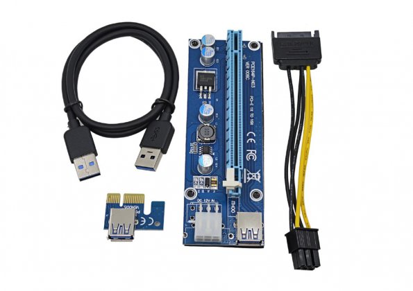 Райзер PCI-E 1xto 16x USB 3.0 PCI 164P-n03 ver006C